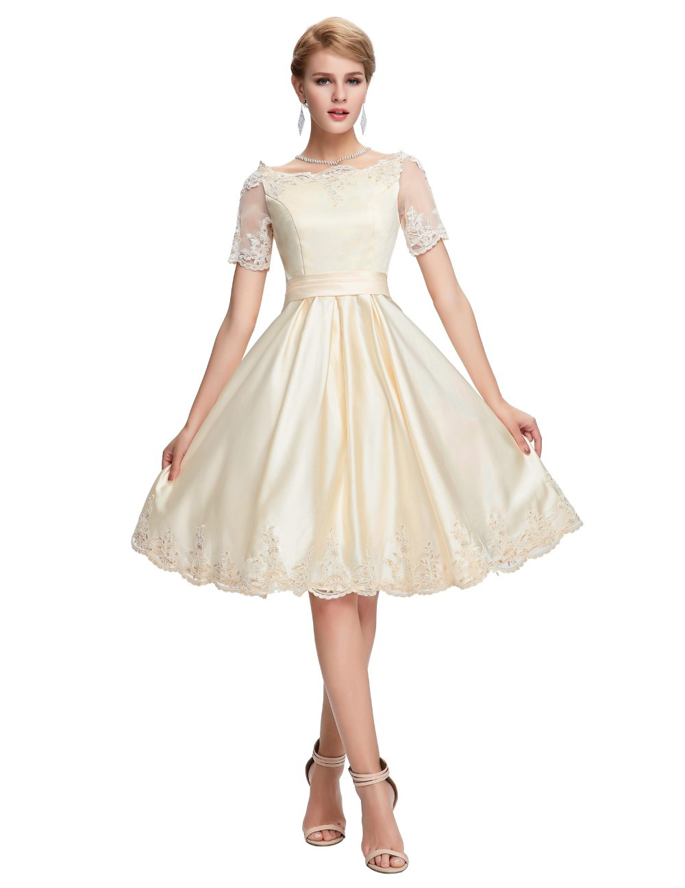 Rochie de mireasa vintage Champagne IMP46-a
