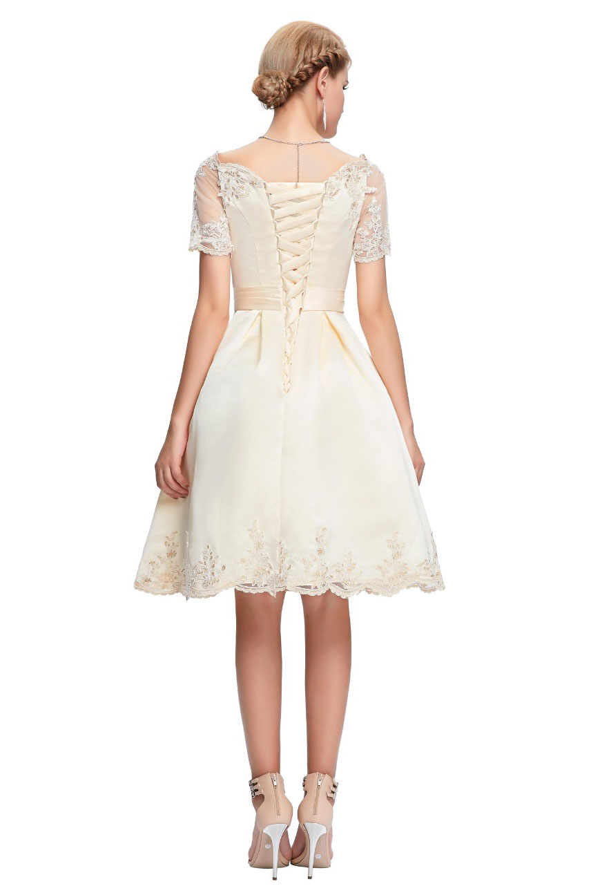 Rochie de mireasa vintage Champagne IMP46-b