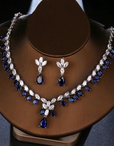 Set bijuterii nasa Elegant Zirconia Sapphires
