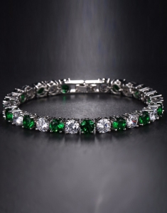 Bratara Classic Emeralds Zirconia