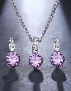 Set bijuterii Elegant Purple Circle