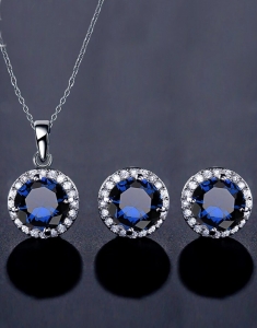 Set bijuterii Elegant Blue Saphires
