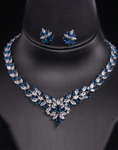 Set bijuterii elegante albastru Royal